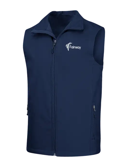 Navy Core Soft Shell Vest w/Fairway Logo