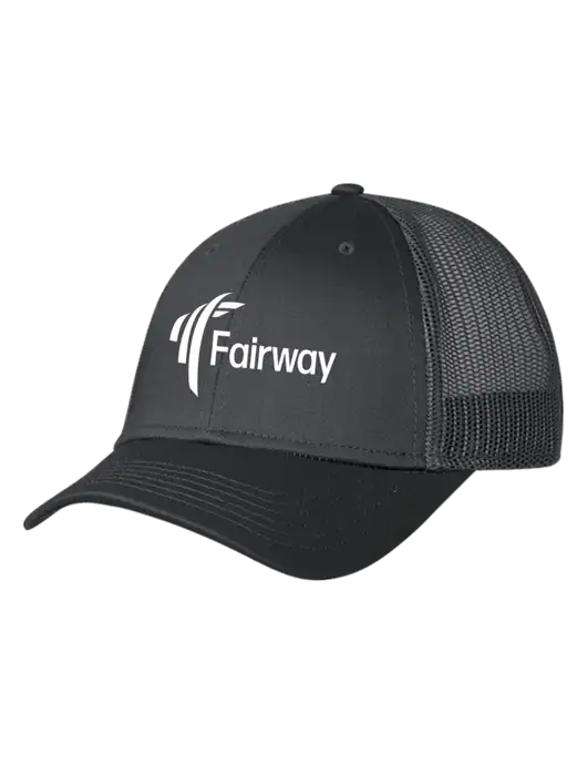 Charcoal Mesh Trucker Cap Snap Back w/Fairway Logo