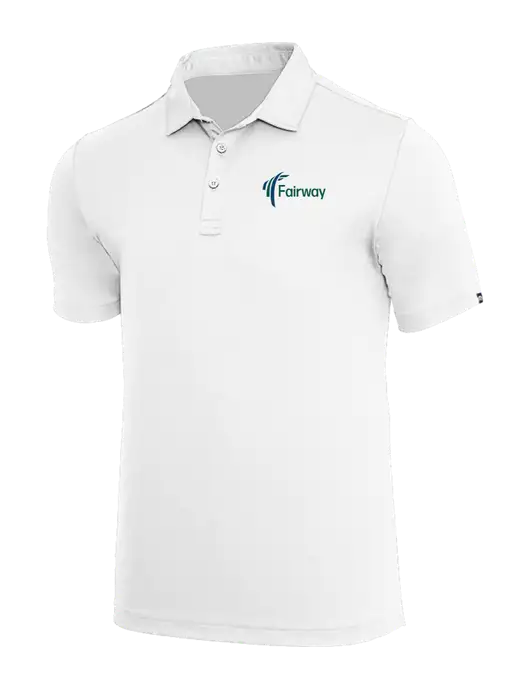 TravisMathew White Coto Performance Polo w/Fairway Logo