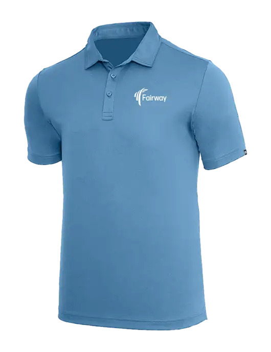 TravisMathew Dark Carolina Blue Coto Performance Polo w/Fairway Logo
