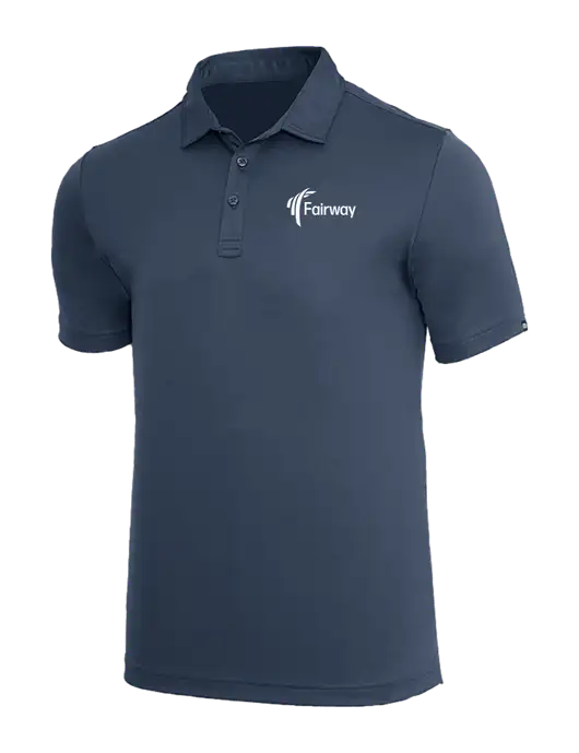 TravisMathew Dark Slate Blue Coto Performance Polo w/Fairway Logo