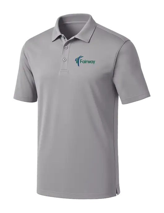 Light Grey Silk Touch Performance Polo w/Fairway Logo