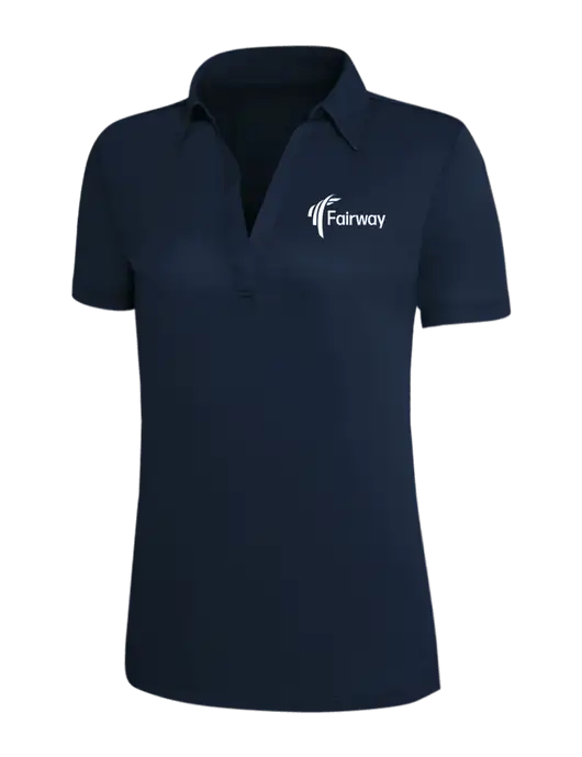 Navy Silk Touch Womens Performance Polo w/Fairway Logo