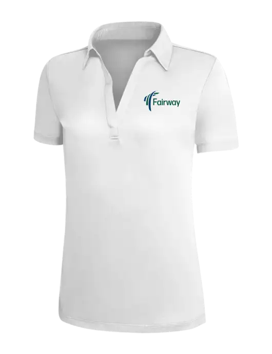 White Silk Touch Womens Performance Polo w/Fairway Logo
