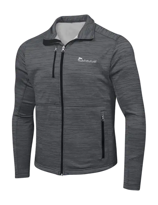 Dark Grey Digi Stripe Fleece Jacket w/A.I.M. Mutual Logo