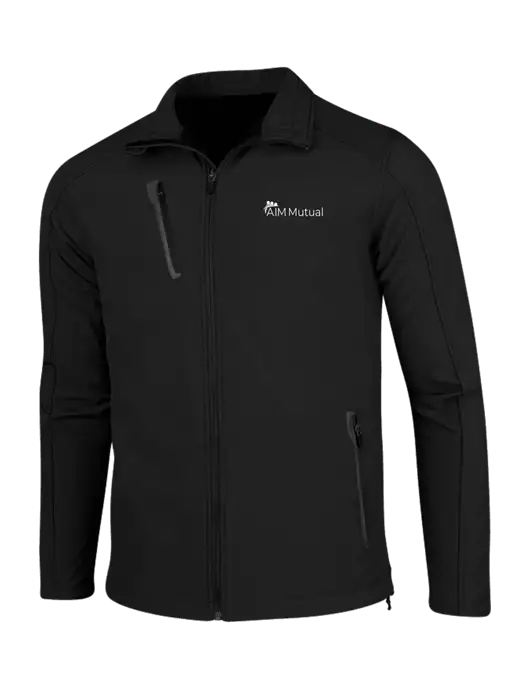 Black Welded Softshell Jacket w/A.I.M. Mutual Logo