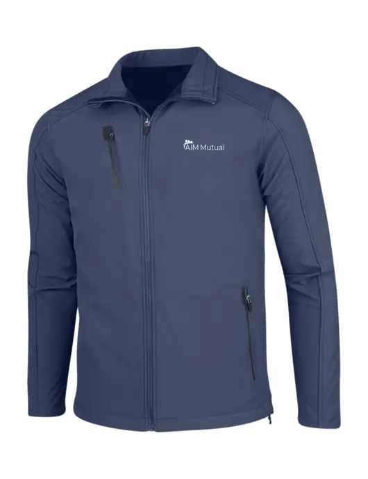 Navy Welded Softshell Jacket w/A.I.M. Mutual Logo