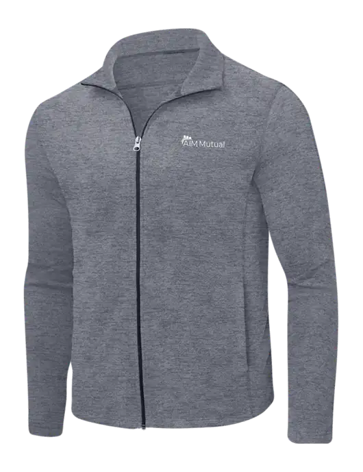 Light Navy Heather Microfleece Full-Zip Jacket w/A.I.M. Mutual Logo