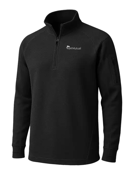 Black Tech Fleece 1/4 Zip Pullover w/A.I.M. Mutual Logo