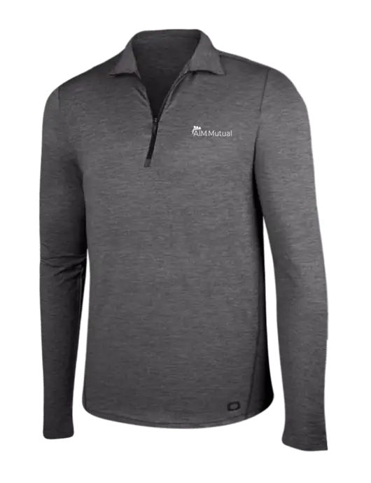 OGIO Gear Grey Heather Endurance Force 1/4 Zip w/A.I.M. Mutual Logo