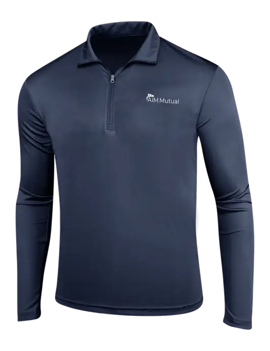Navy PosiCharge Competitor 1/4 Zip Pullover w/A.I.M. Mutual Logo