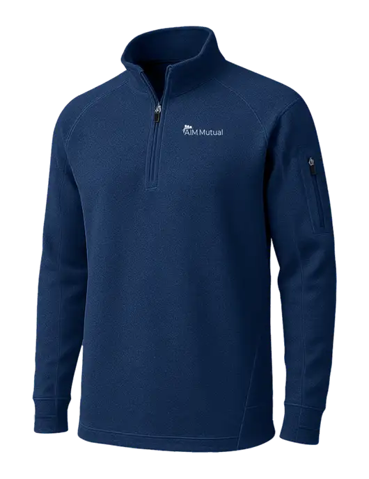 True Navy Tech Fleece 1/4 Zip Pullover w/A.I.M. Mutual Logo