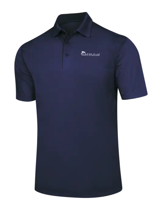 Navy Micropique Sport-Wick Polo w/A.I.M. Mutual Logo