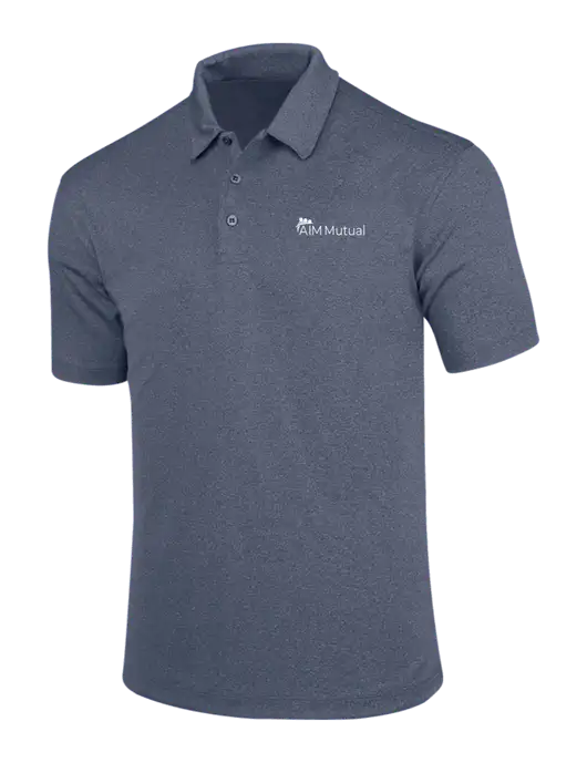 True Navy Trace Heather Polo w/A.I.M. Mutual Logo