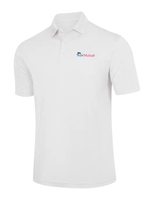 White PosiCharge Competitor Polo w/A.I.M. Mutual Logo