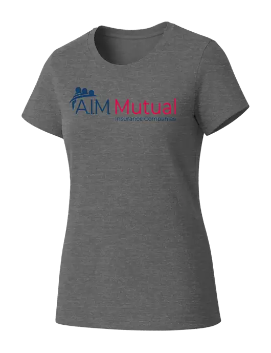 Womens Seriously Soft Grey Frost T-Shirt w/A.I.M. Mutual Logo