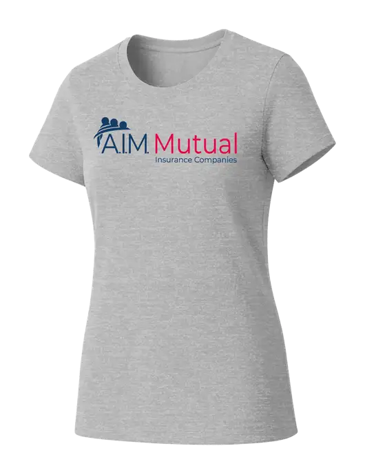 Womens Seriously Soft Light Heathered Grey T-Shirt w/A.I.M. Mutual Logo