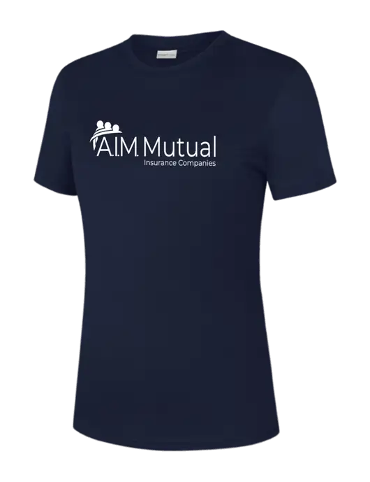 Womens Navy PosiCharge Competitor Tee w/A.I.M. Mutual Logo