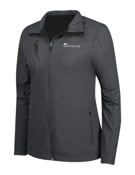 Dark Grey Womens Welded Softshell Jacket w/A.I.M. Mutual Logo