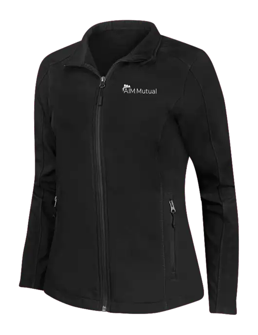 Black Womens Core Soft Shell Jacket w/A.I.M. Mutual Logo