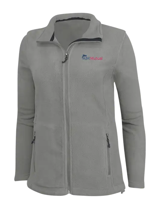 Womens Medium Grey Fleece Jacket w/A.I.M. Mutual Logo