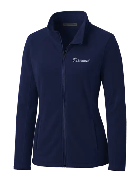 Navy Womens Microfleece Jacket w/A.I.M. Mutual Logo