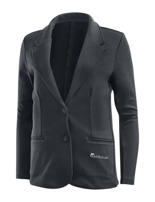 Charcoal Grey Womens Knit Blazer w/A.I.M. Mutual Logo