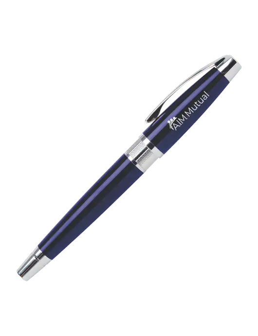 Masscotti Navy Rollerball Pen - Black Ink w/A.I.M. Mutual Insurance Logo