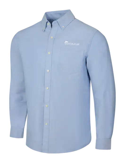 Light Blue SuperPro Oxford Shirt w/A.I.M. Mutual Logo