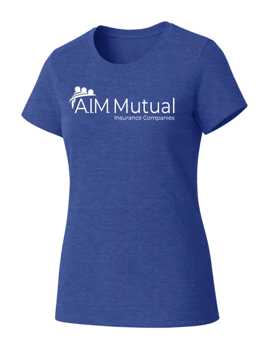 Womens Seriously Soft Royal Frost T-Shirt w/A.I.M. Mutual Logo