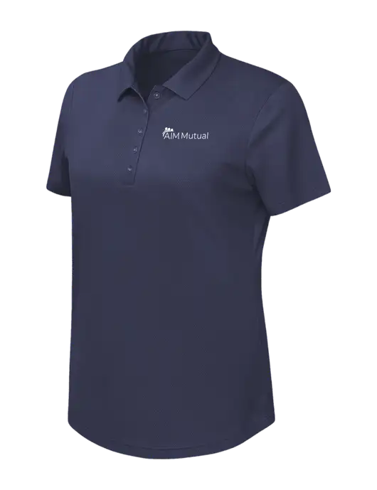Callaway Womens Birdseye Navy Polo w/A.I.M. Mutual Logo