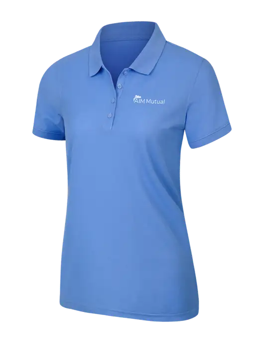 Carolina Blue Womens Core Classic Pique Polo w/A.I.M. Mutual Logo